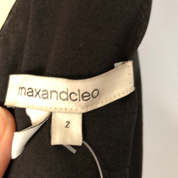 NEW Max & Cleo 2 Woven Textured Black Sheath Party Wedding Guest Cocktail Dress - Picture 7 of 8